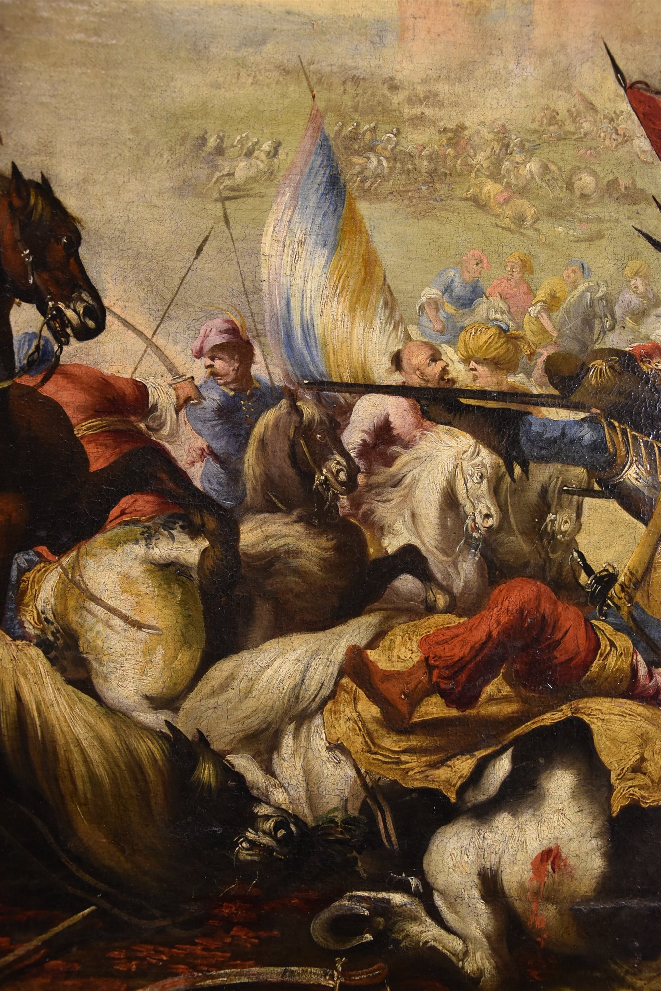 Battaglia tra cavallerie cristiana e turca