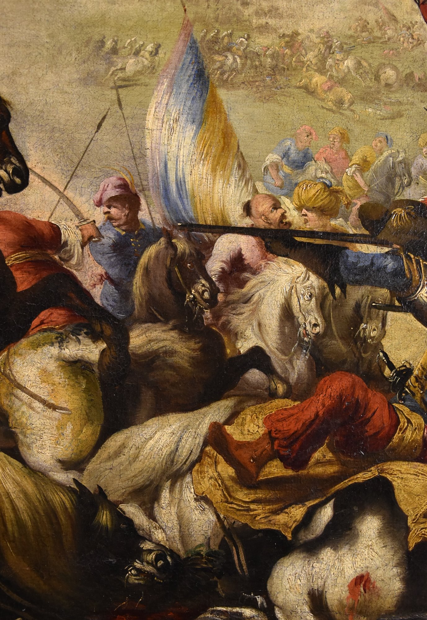 Battaglia tra cavallerie cristiana e turca