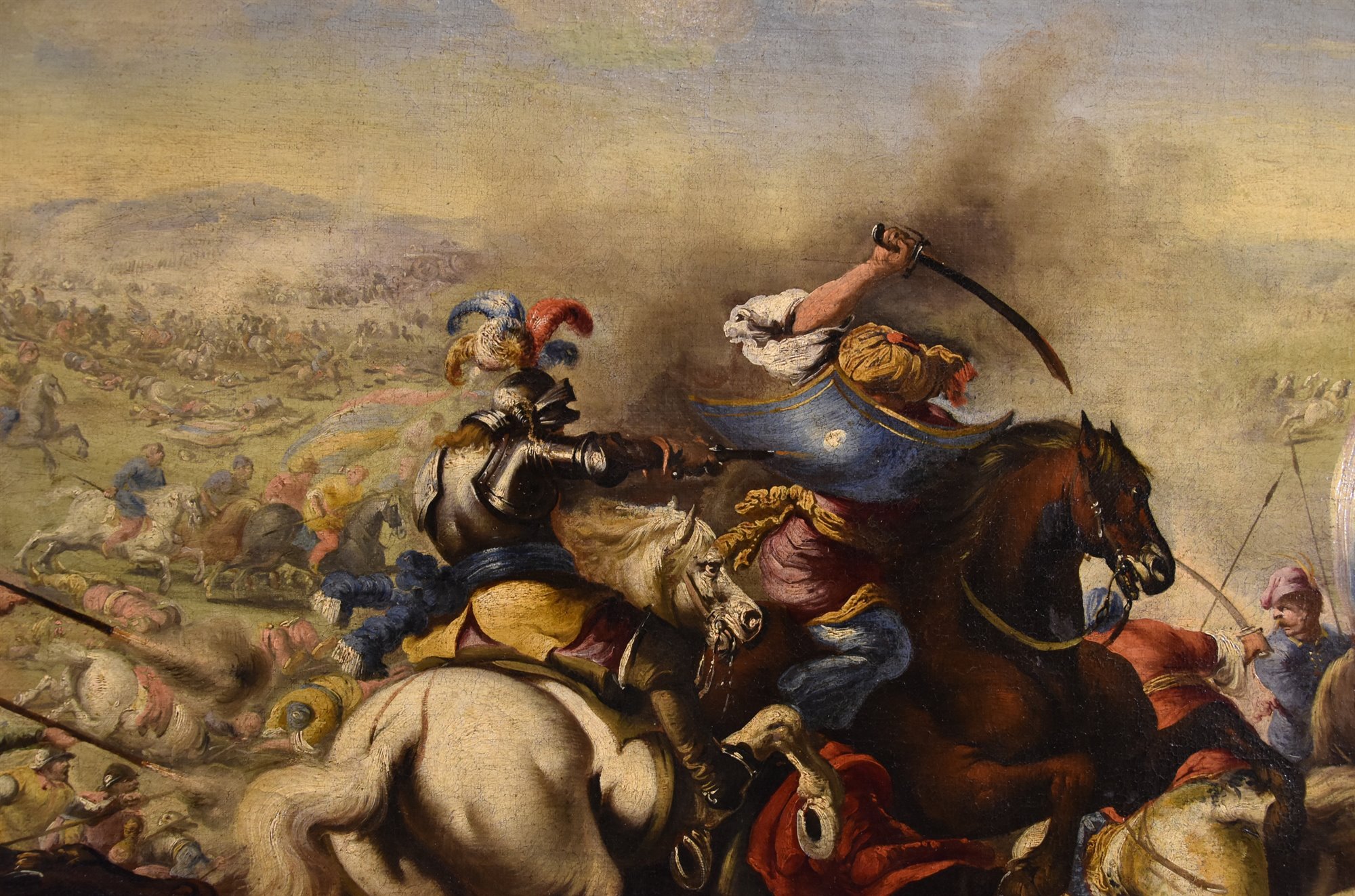 Battaglia tra cavallerie cristiana e turca