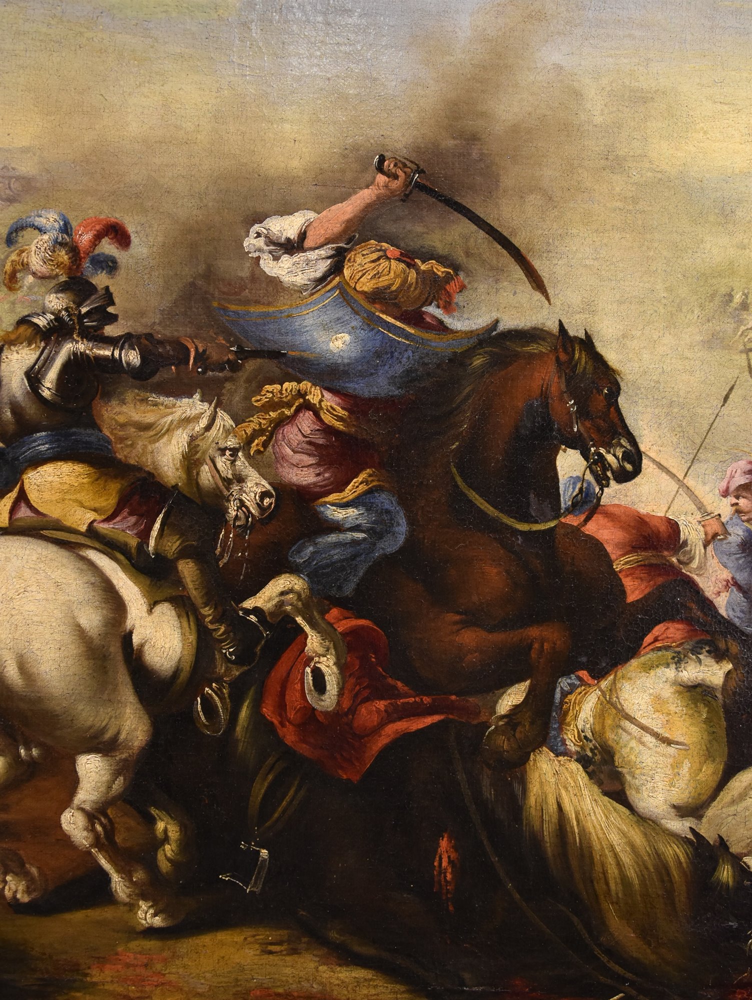 Battaglia tra cavallerie cristiana e turca