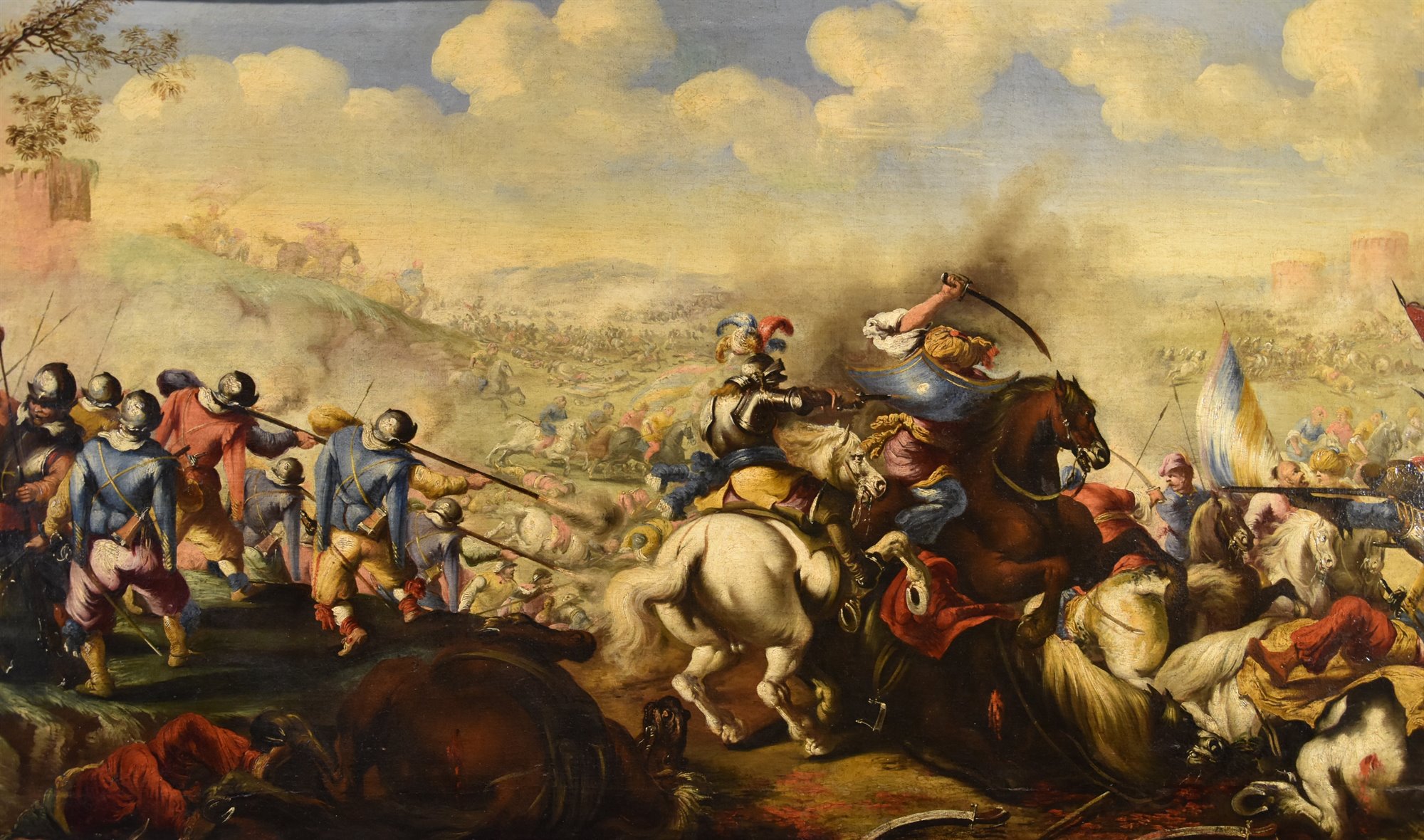 Battaglia tra cavallerie cristiana e turca