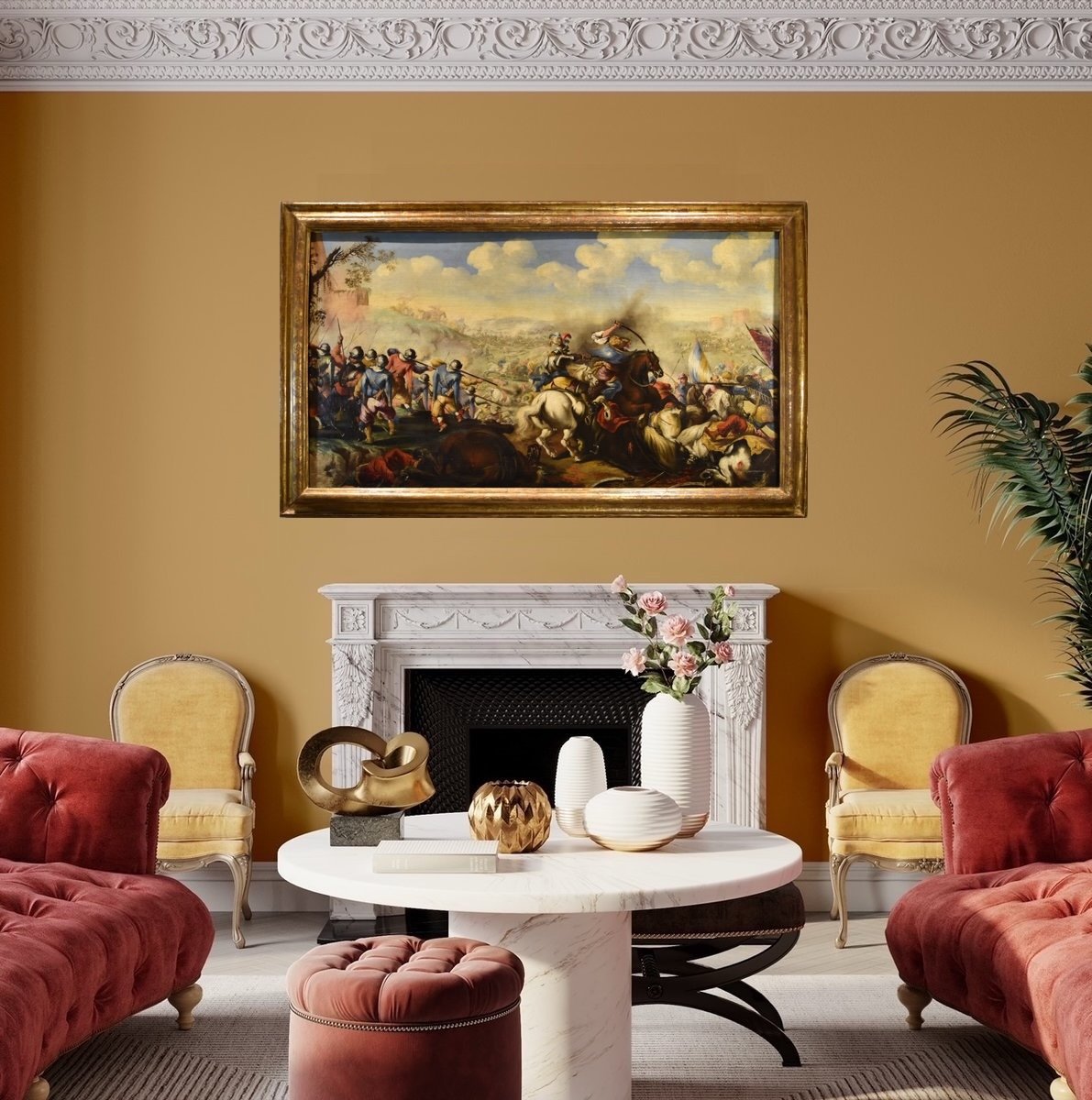 Battaglia tra cavallerie cristiana e turca