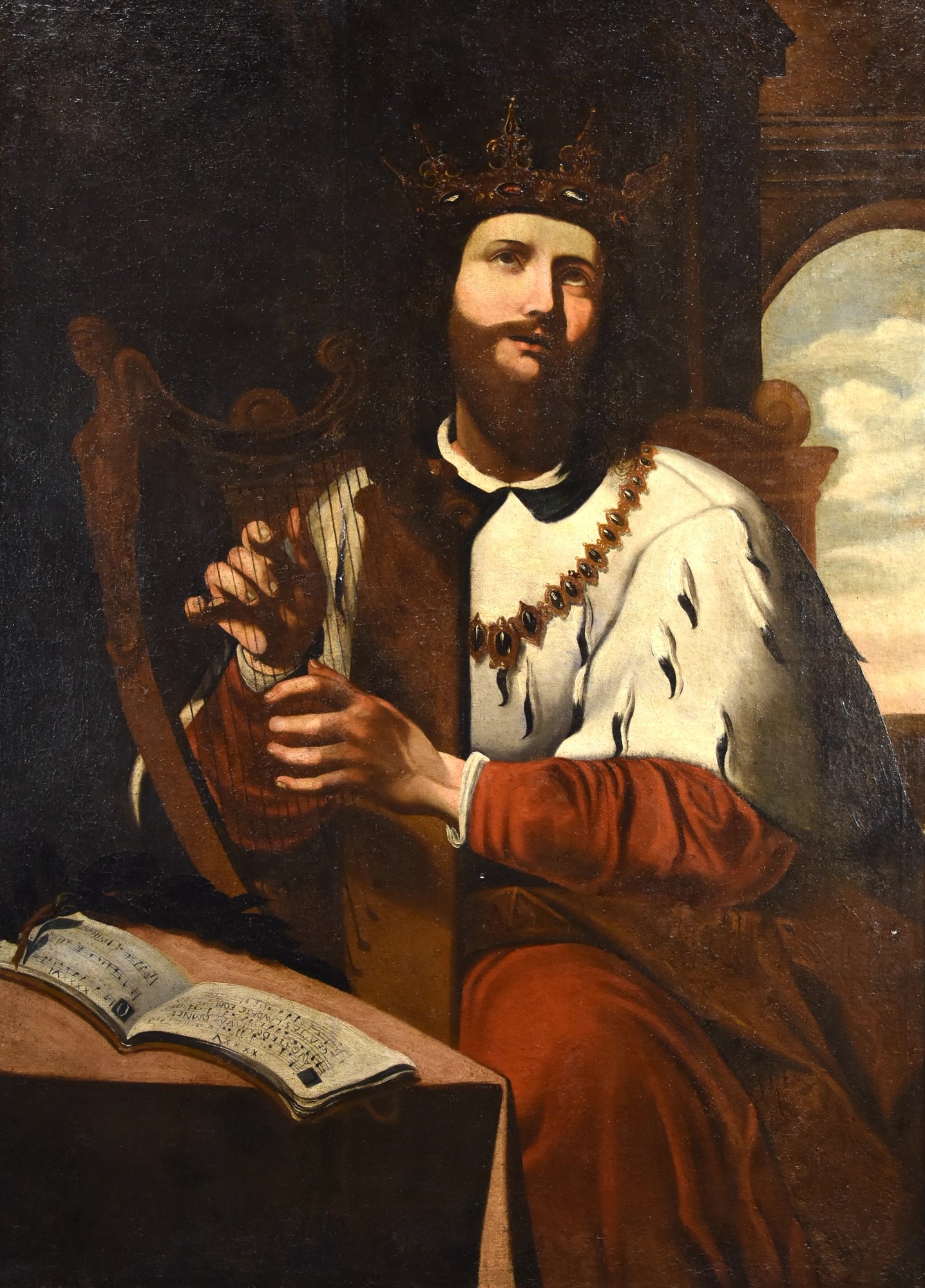 Re Davide suona l’arpa