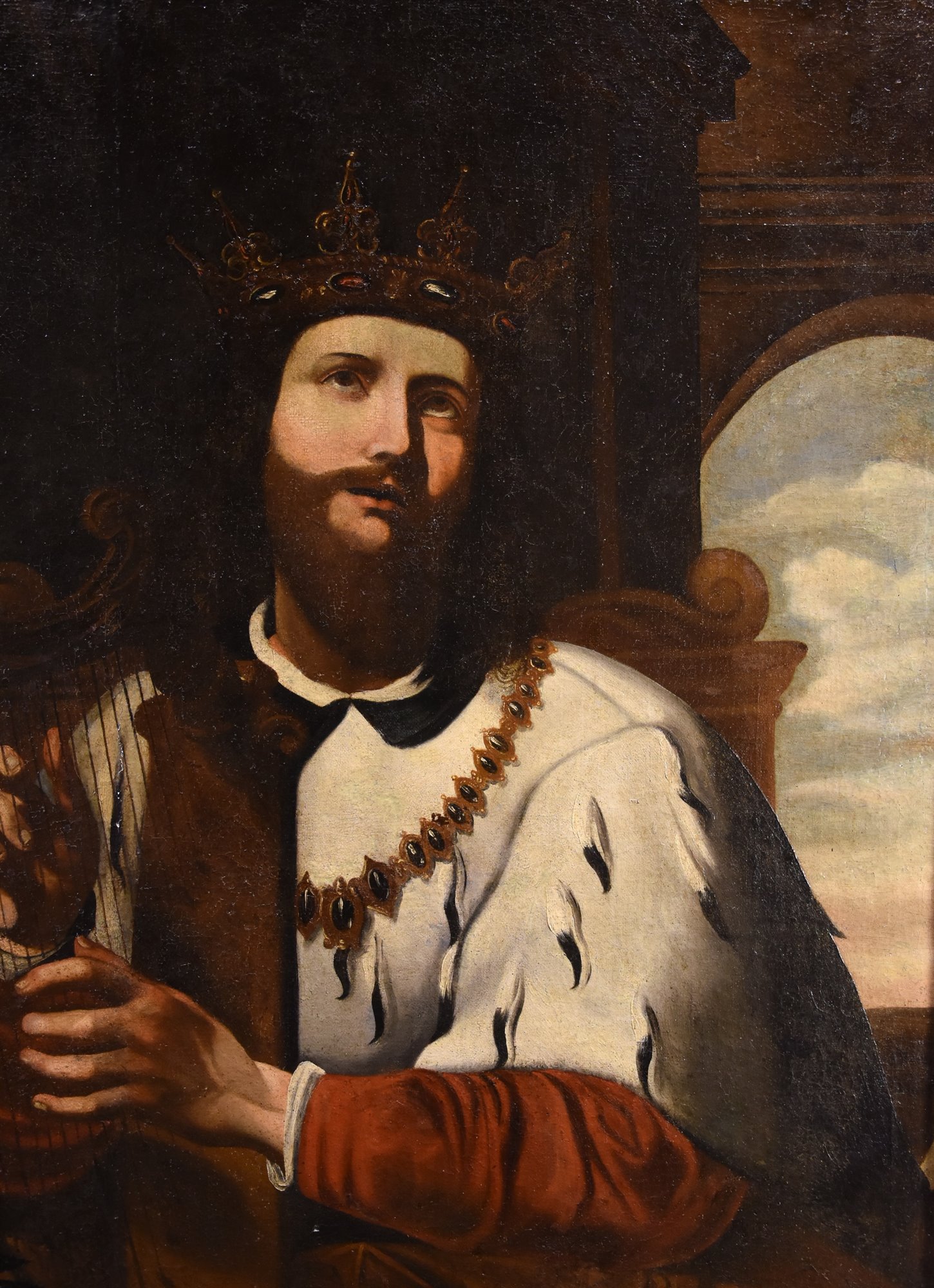 Re Davide suona l’arpa