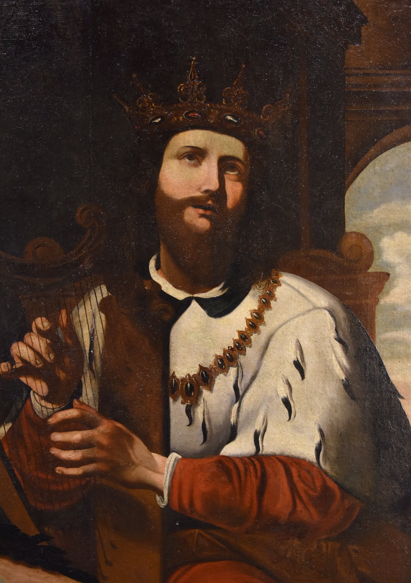 Re Davide suona l’arpa