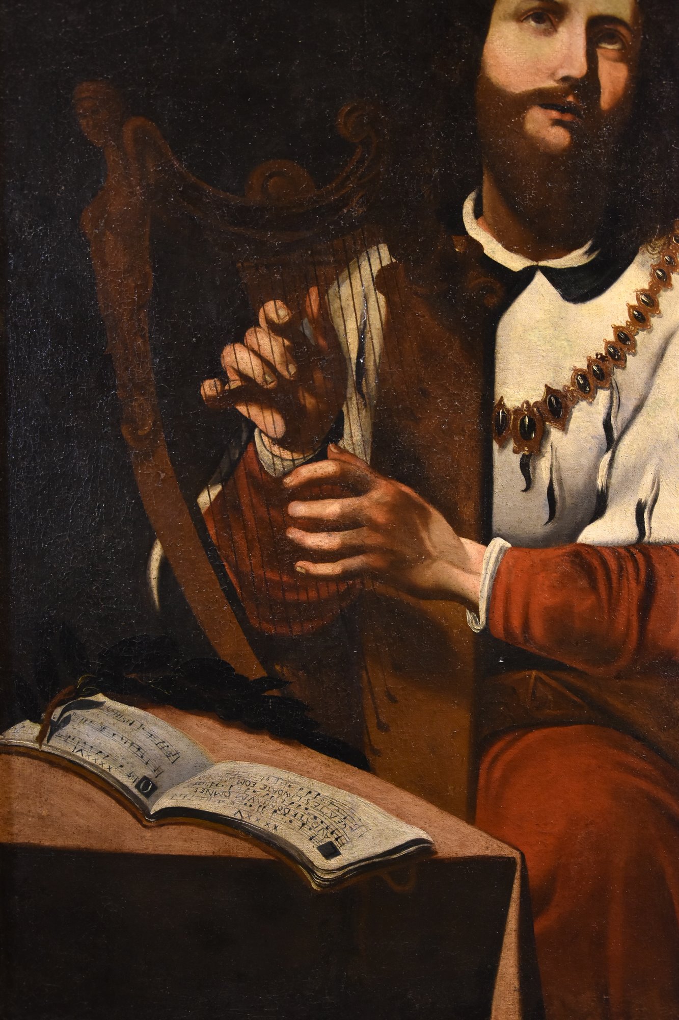 Re Davide suona l’arpa