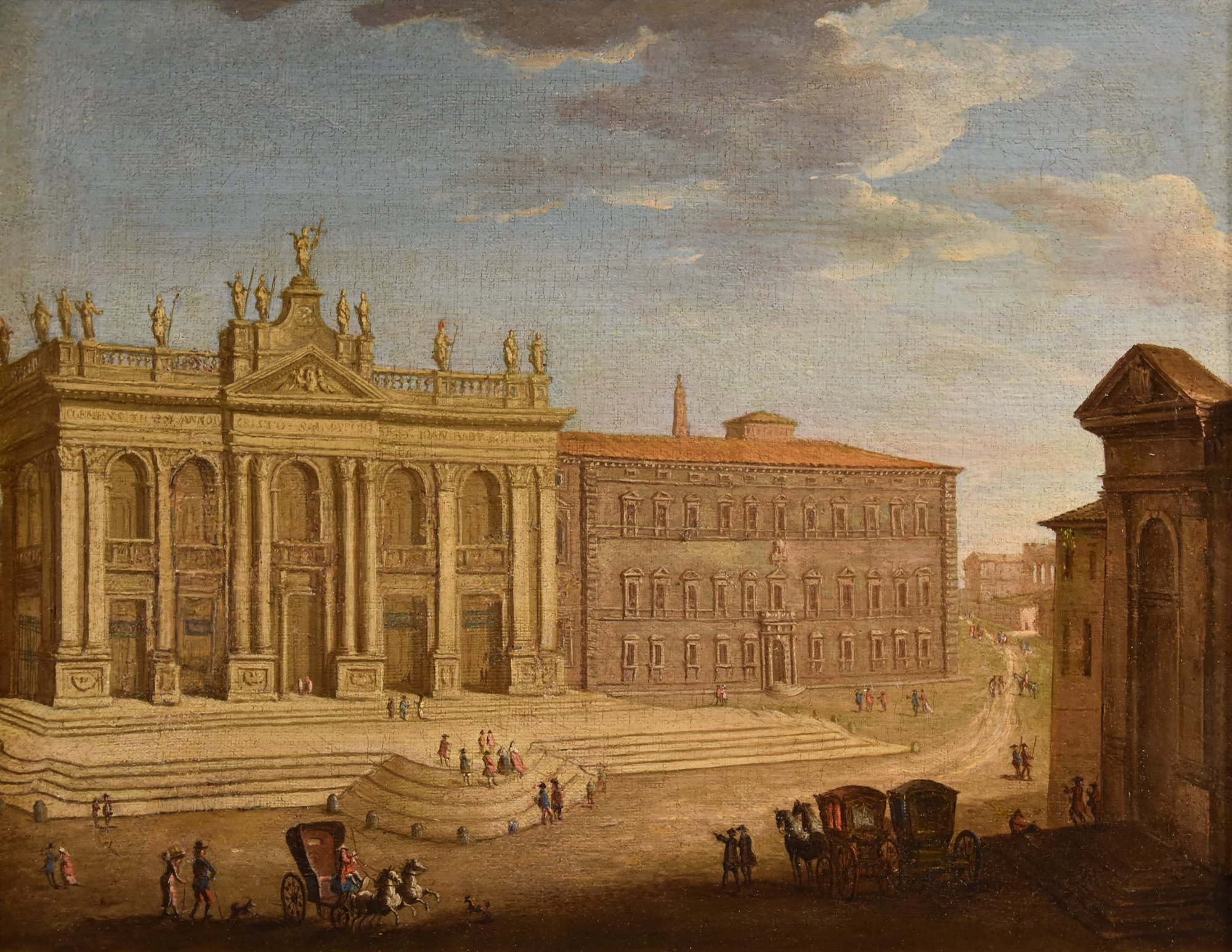 Veduta di Roma con la Basilica di San Giovanni in Laterano