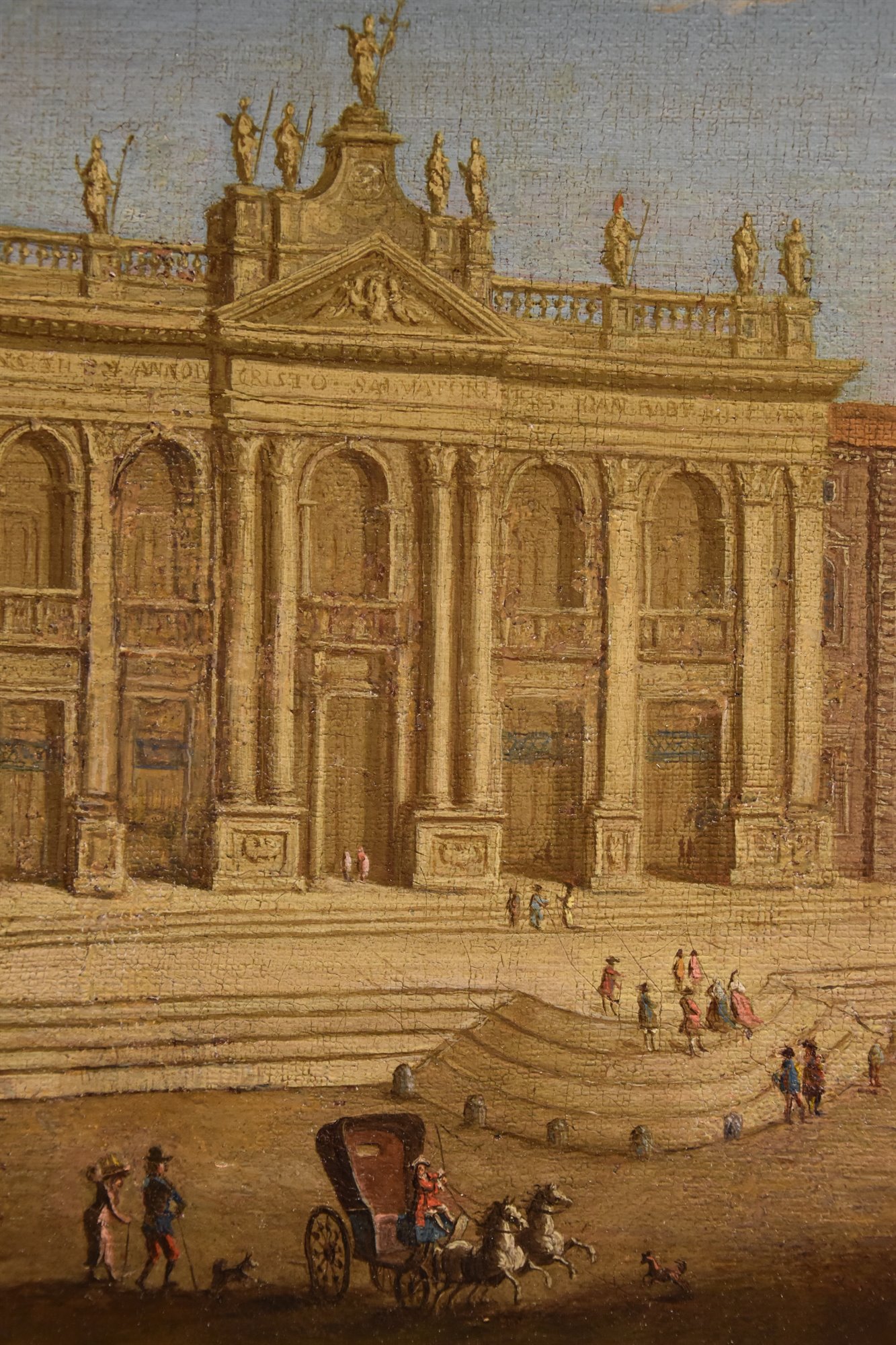 Veduta di Roma con la Basilica di San Giovanni in Laterano