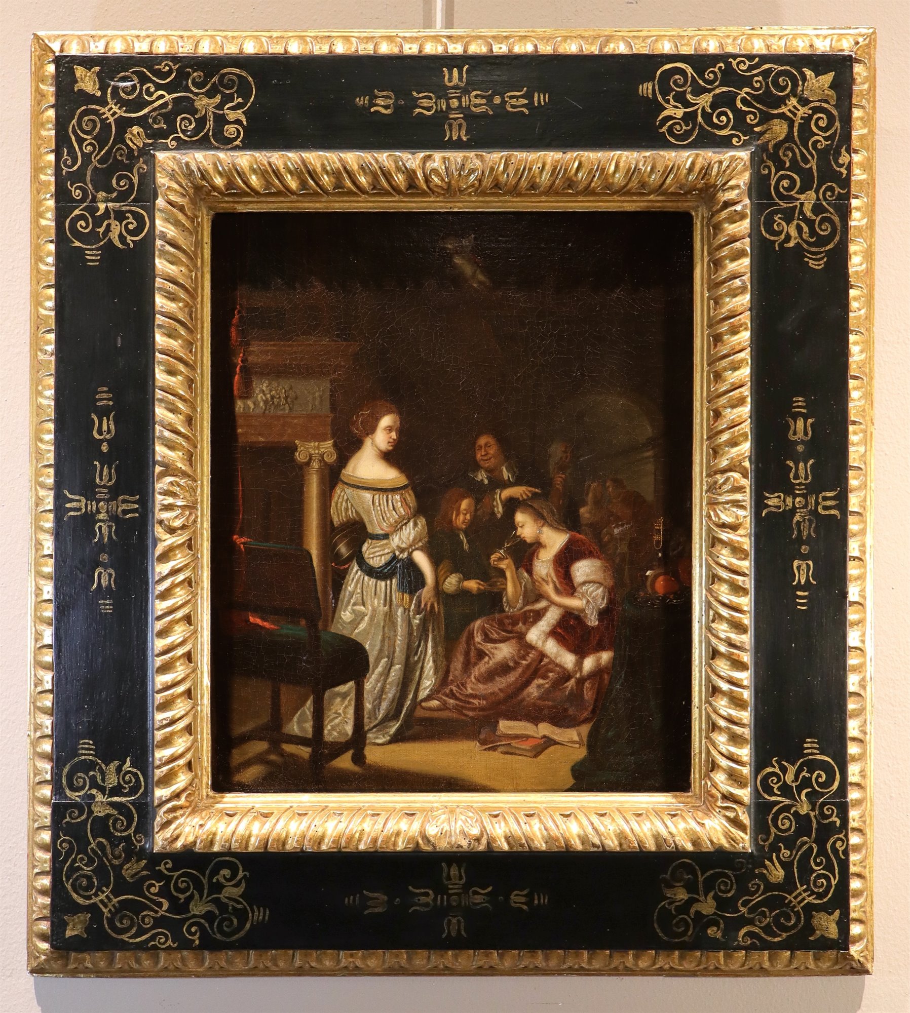 Elegante compagnia in un interno