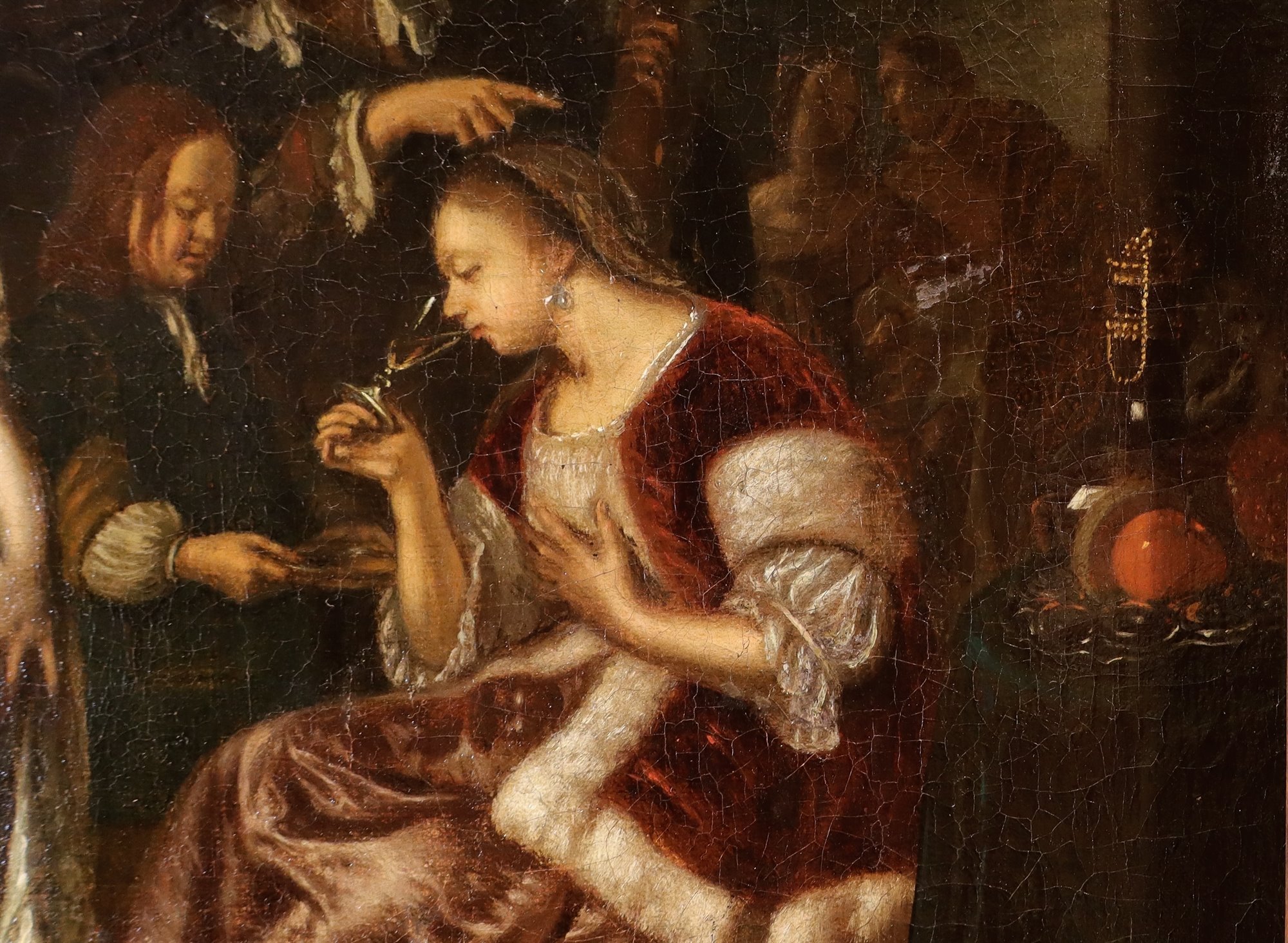 Elegante compagnia in un interno