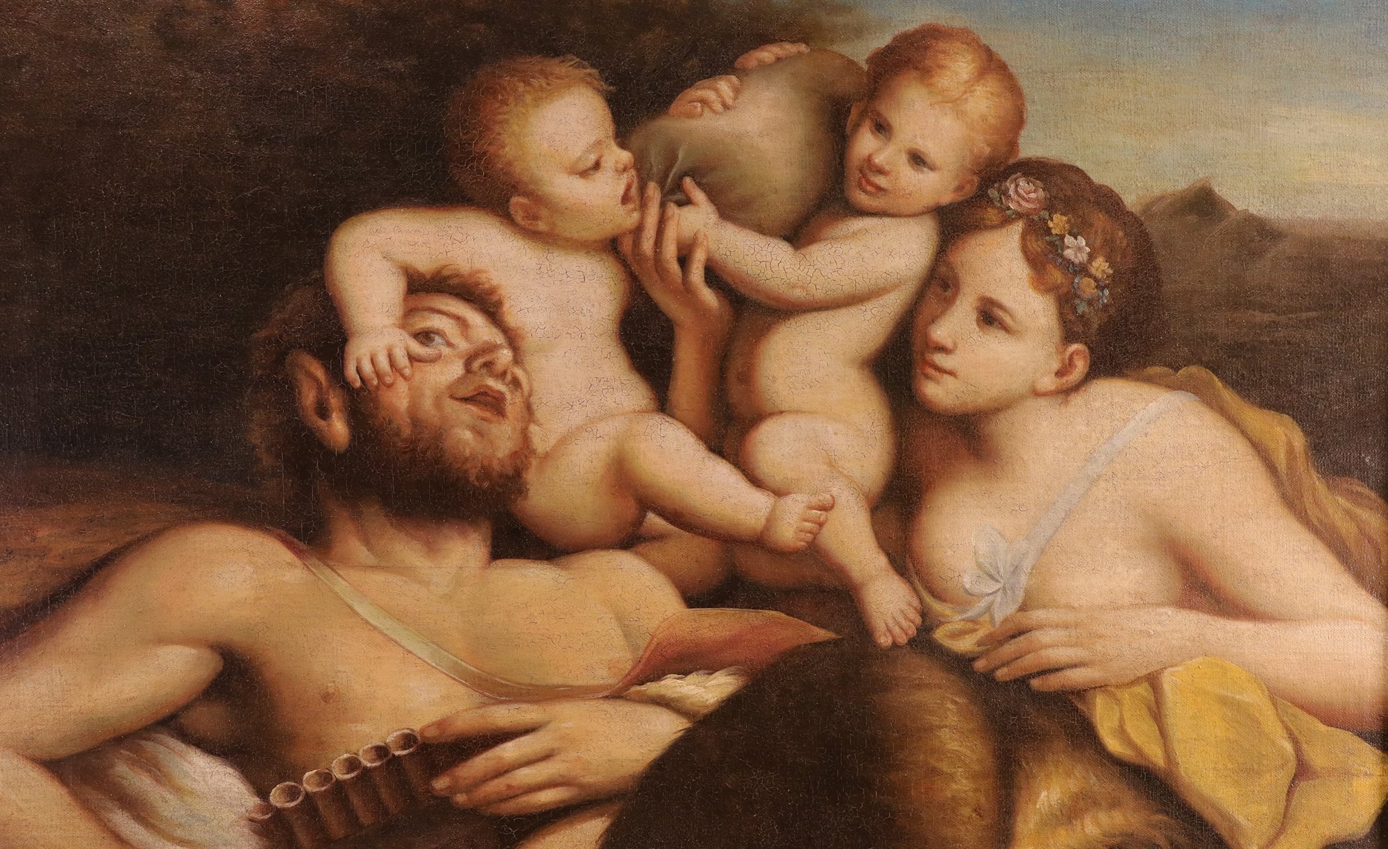 Fauno, Ninfa e due putti