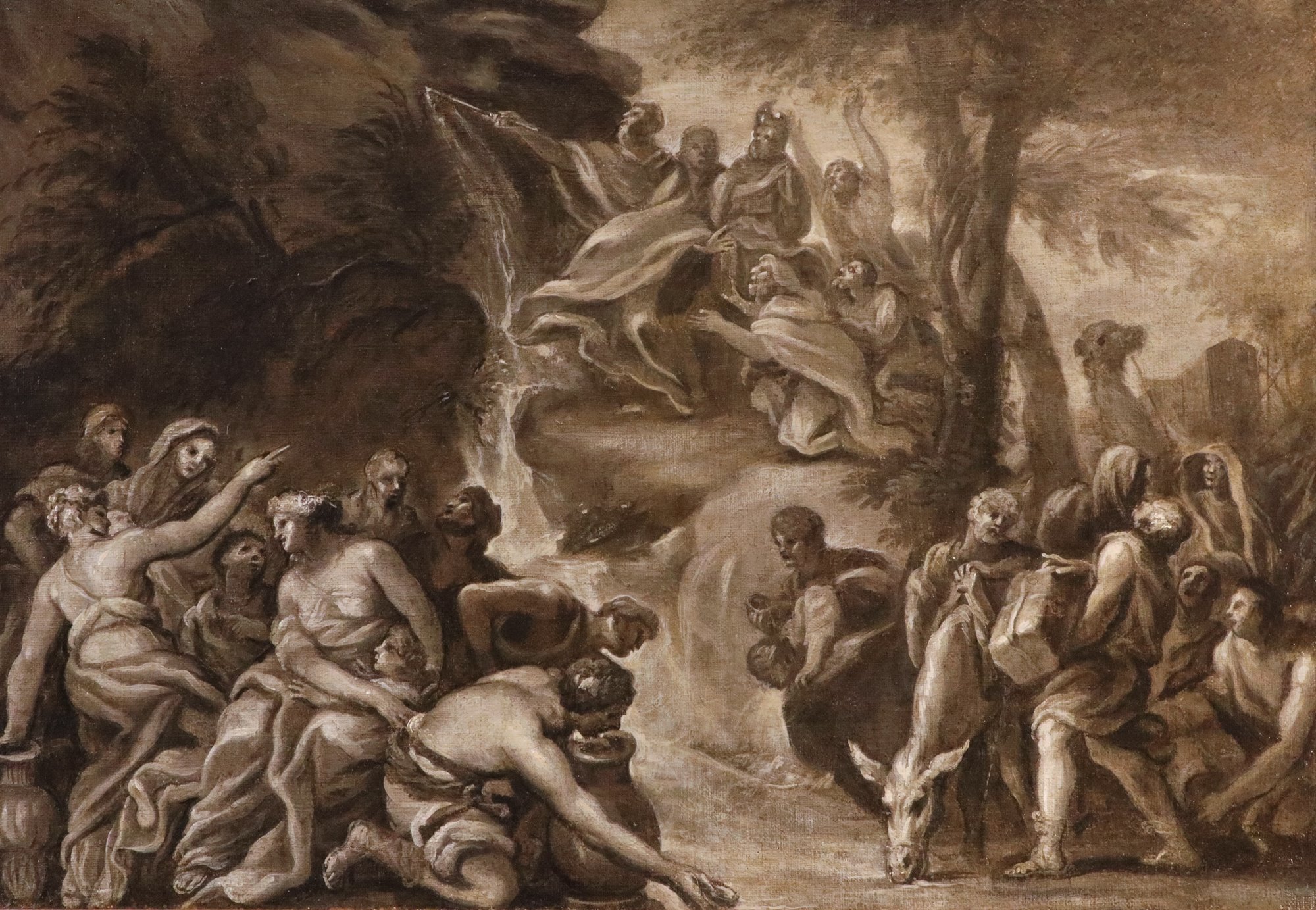 Mosè fa scaturire l'acqua dalle rocce