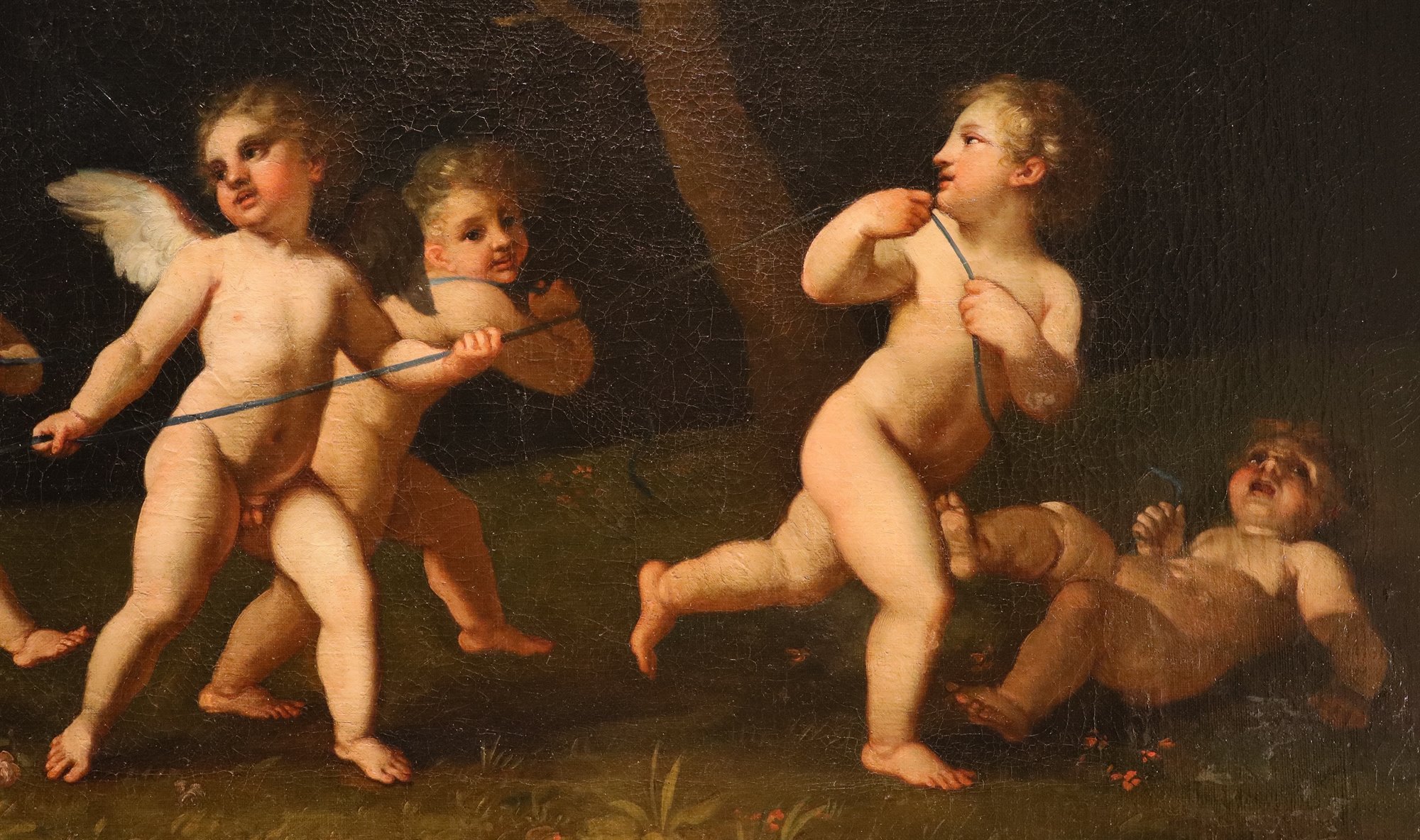 Amorini in gioco con il carro di Venere