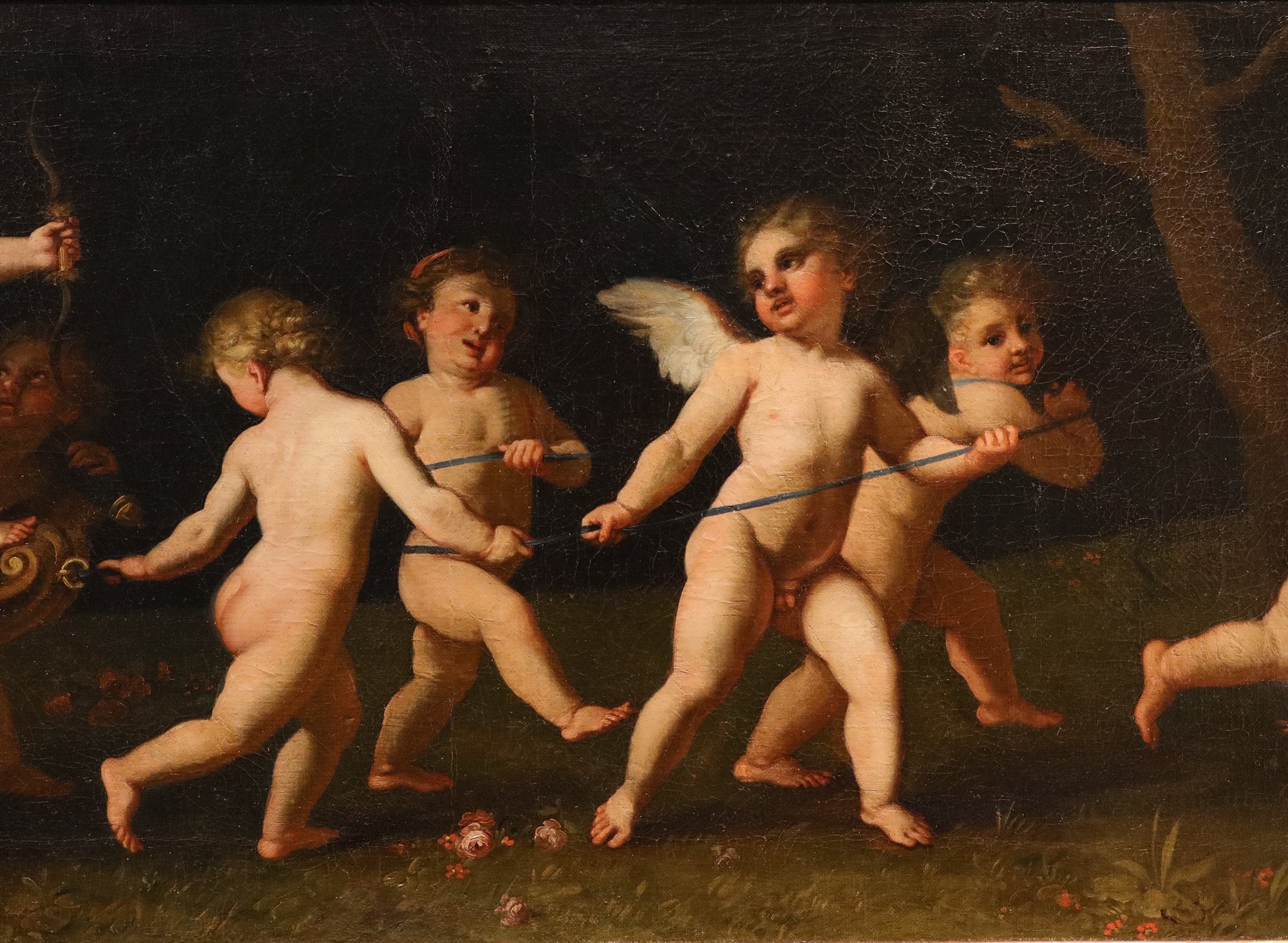 Amorini in gioco con il carro di Venere