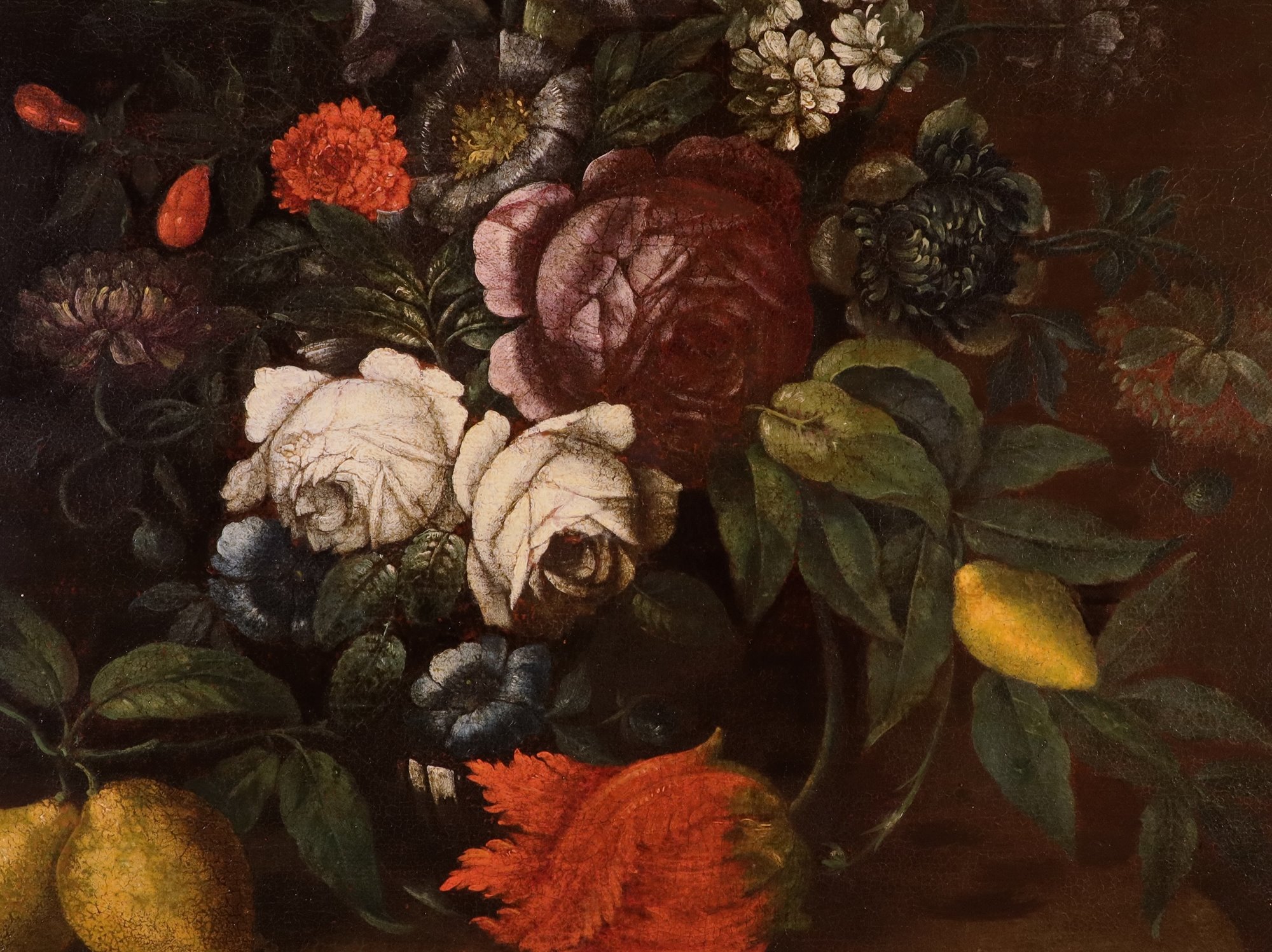 Natura morta con fiori e agrumi