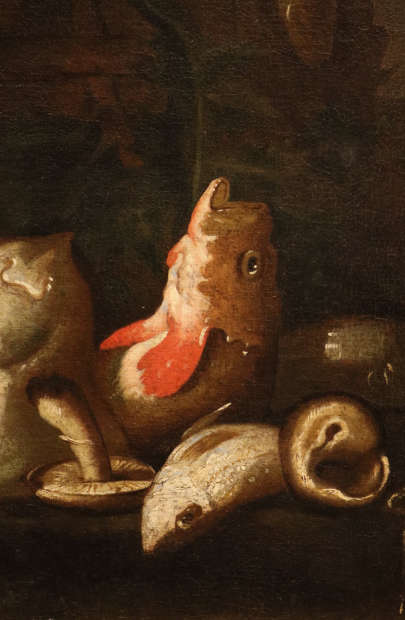 Coppia di nature morte con pesci e crostacei