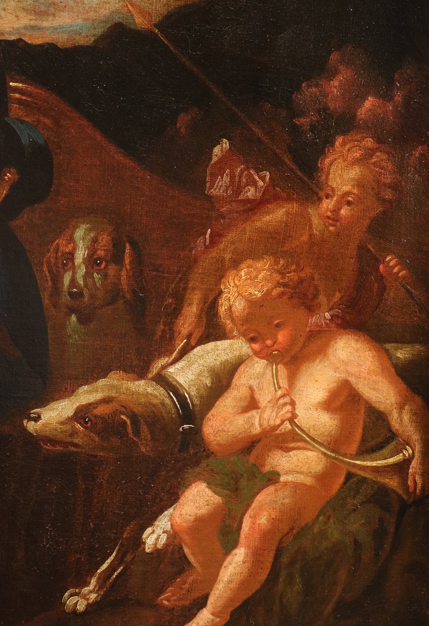 Venere tenta di trattenere Adone dalla caccia