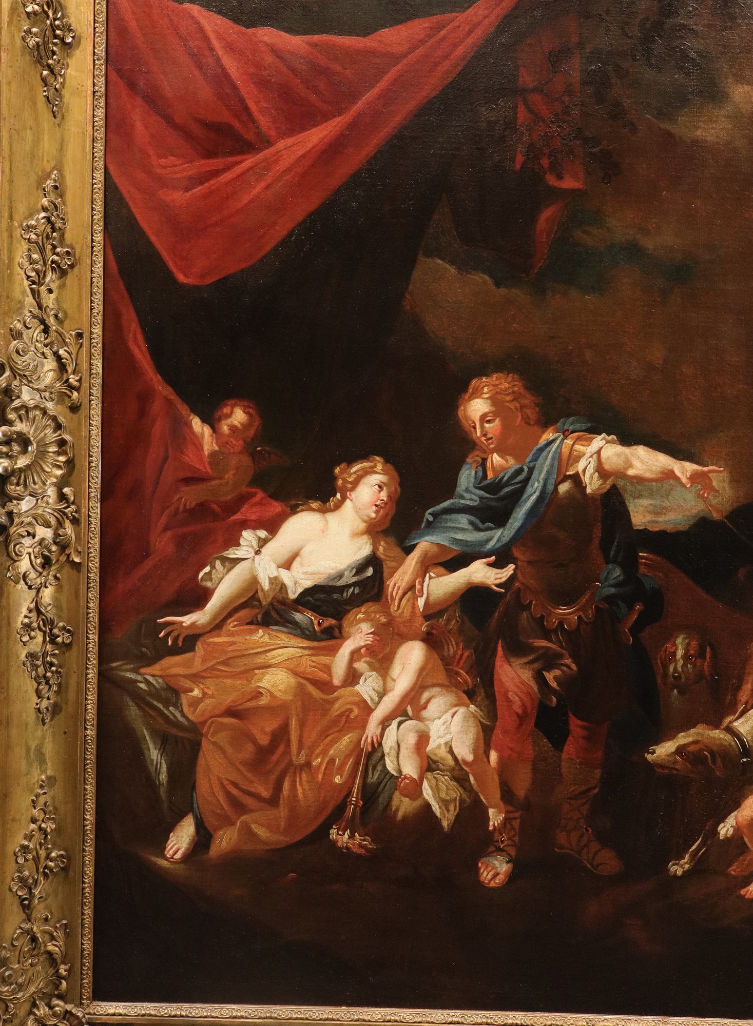 Venere tenta di trattenere Adone dalla caccia