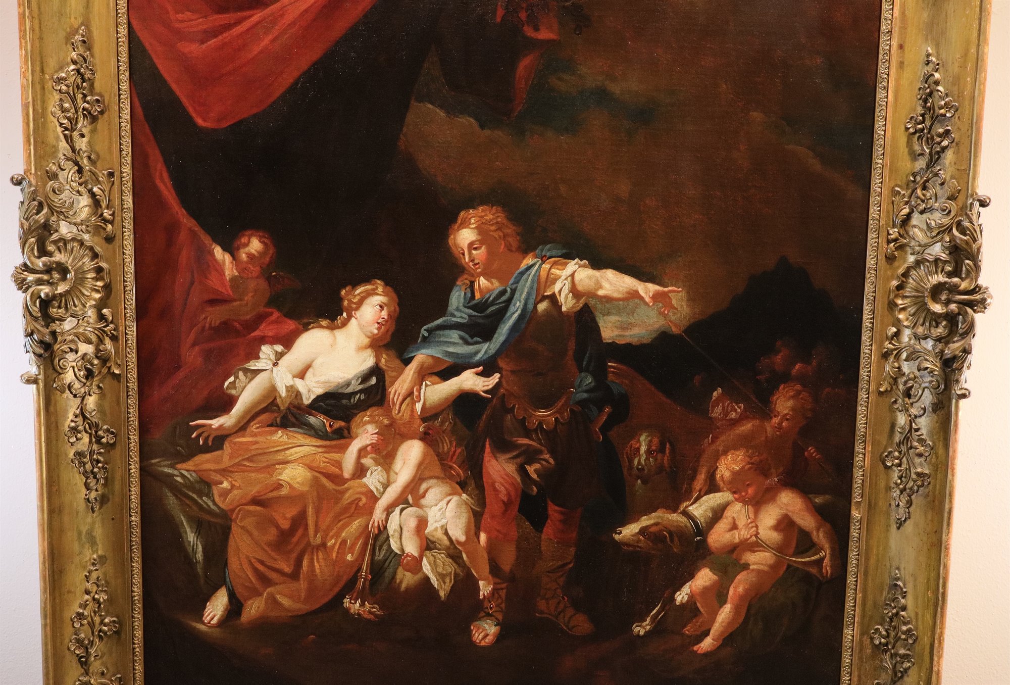 Venere tenta di trattenere Adone dalla caccia