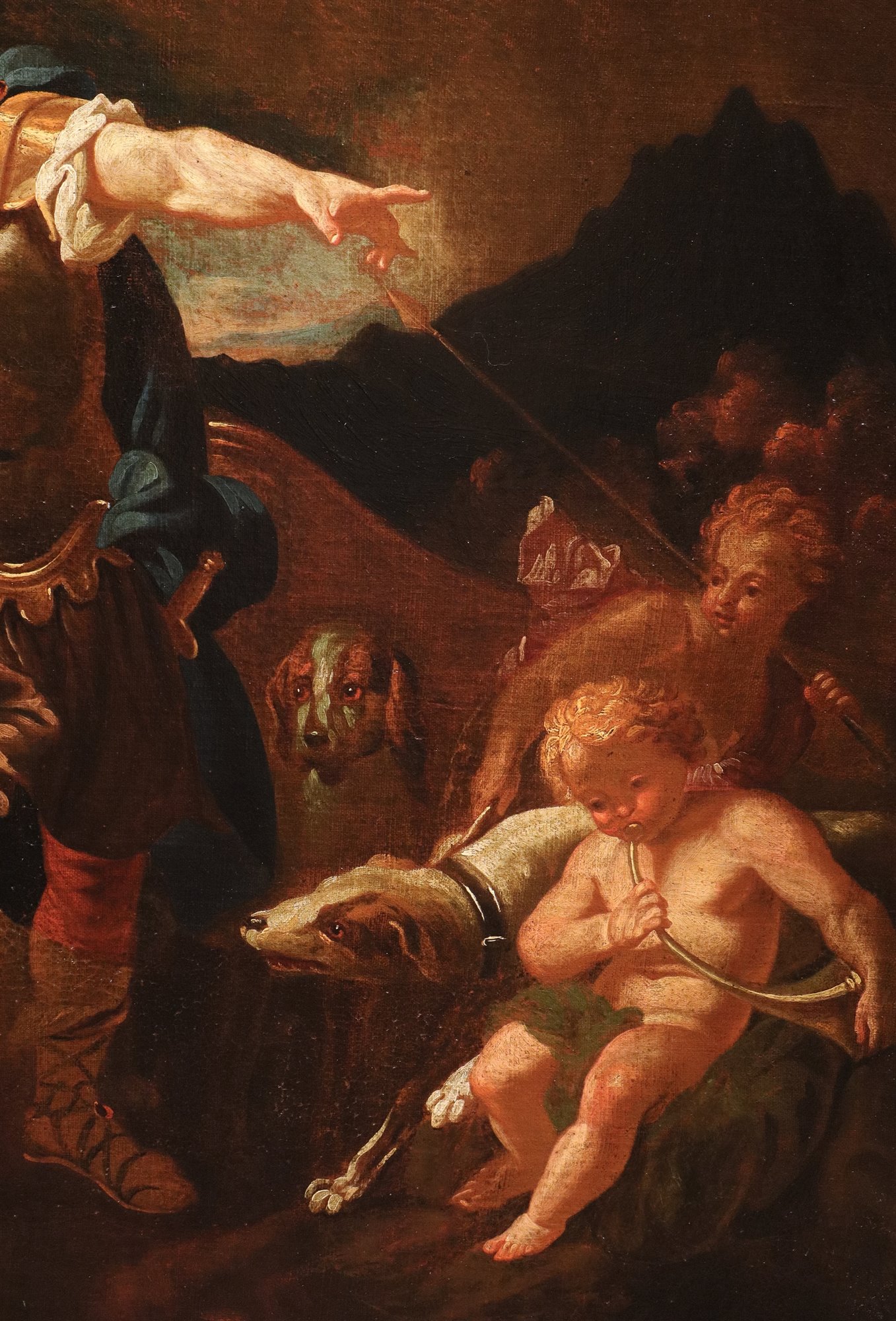 Venere tenta di trattenere Adone dalla caccia