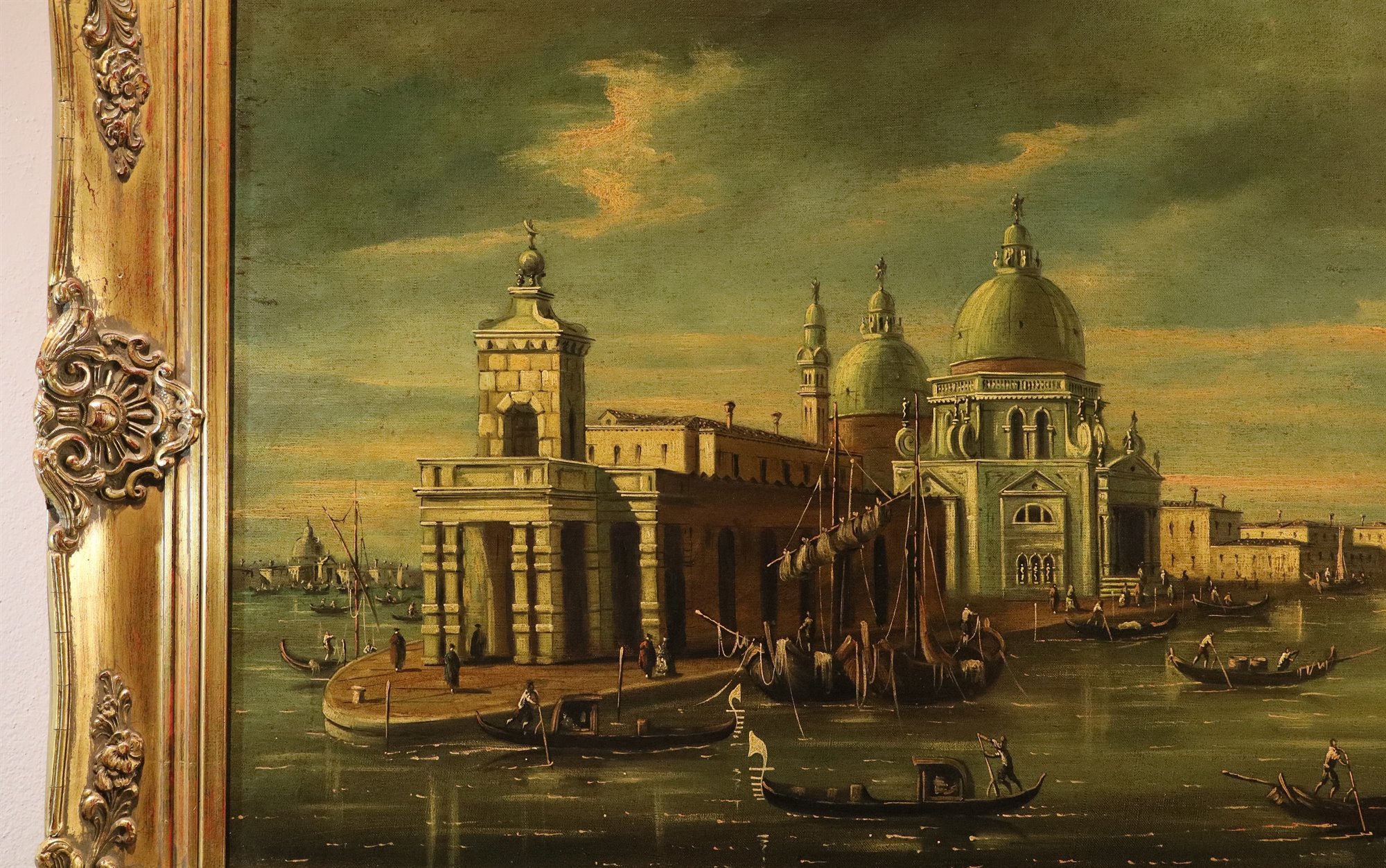 Veduta di Venezia con l'ingresso al Canal Grande, la Dogana e la chiesa di S. Maria della Salute