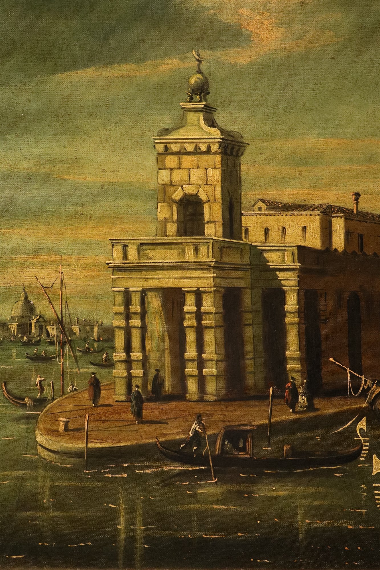 Veduta di Venezia con l'ingresso al Canal Grande, la Dogana e la chiesa di S. Maria della Salute