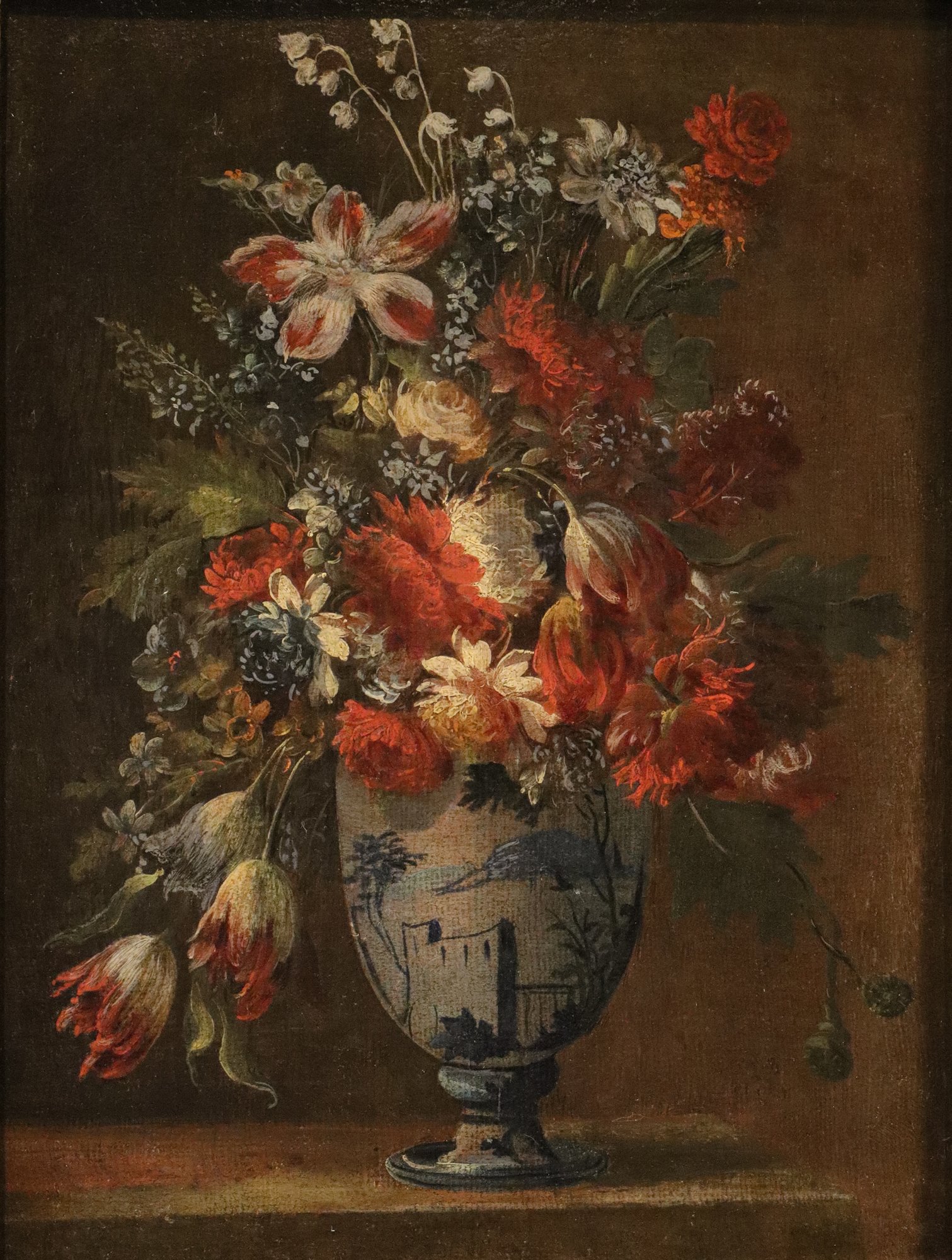 Coppia di nature morte di fiori