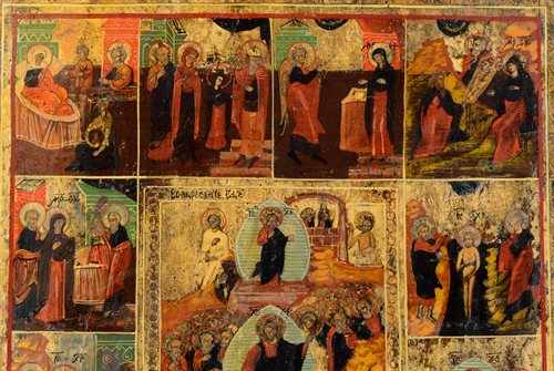 Antica icona russa, 'Le Dodici Grandi Feste'
