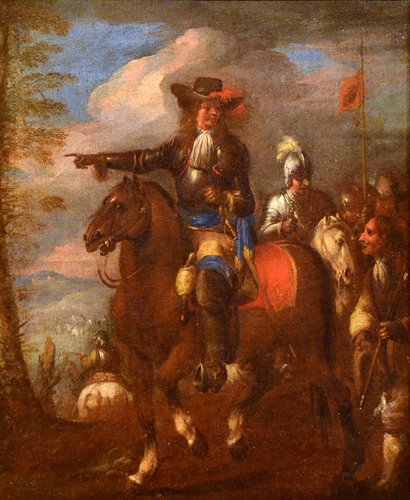 Ricognizione di cavalieri durante la battaglia