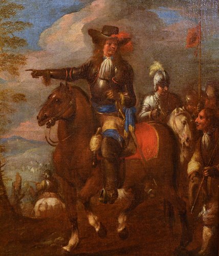 Ricognizione di cavalieri durante la battaglia