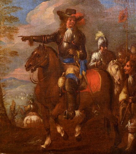 Ricognizione di cavalieri durante la battaglia