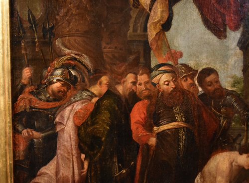 Grande dipinto 'La Regina Tomiri riceve la testa del re persiano Ciro'