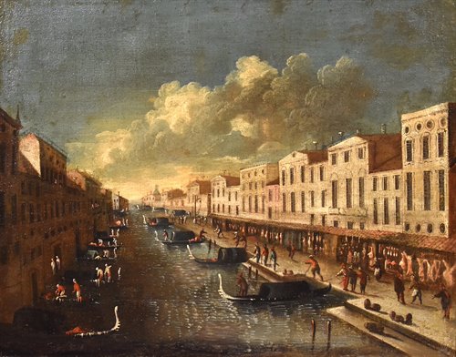 Veduta di Venezia con il Canal Grande dal ponte di Rialto