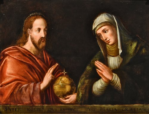 Salvator Mundi con la Madonna in preghiera