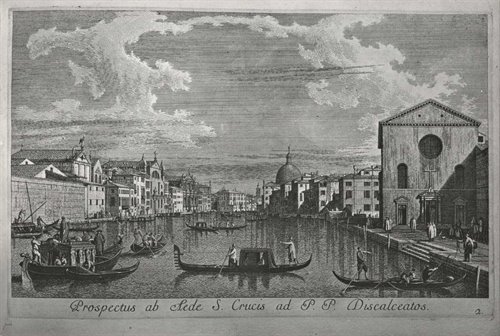 Veduta di Venezia con il Canal Grande dalla chiesa di S. Croce alla chiesa di S. Geremia