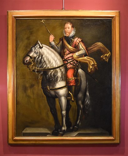 Ritratto equestre di Carlo Emanuele I, Duca di Savoia (Rivoli 1562 - Savigliano 1630)