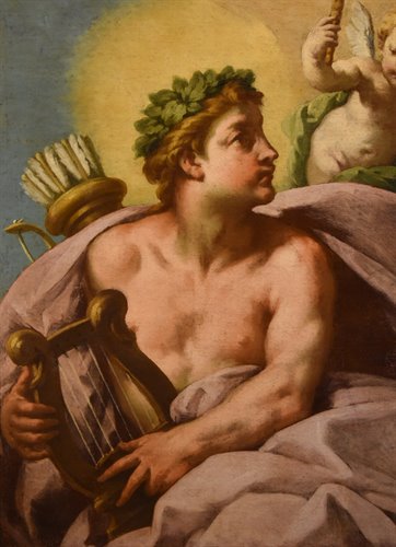 Il Dio Apollo con Cupido
