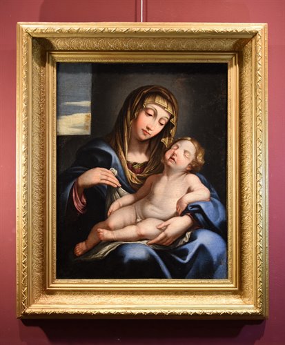 Madonna con il bambino dormiente