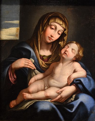 Madonna con il bambino dormiente