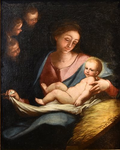 Madonna con bambino e tre cherubini