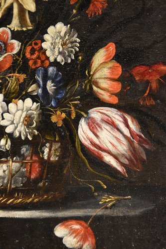 Coppia di nature morte di fiori