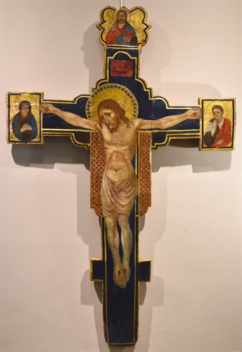 Crocifisso (Christus Patiens) con Dio Padre, la Vergine e San Giovanni
