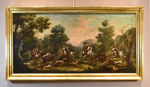 Paesaggio con caccia al cinghiale