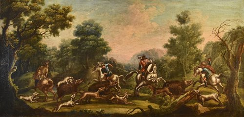 Paesaggio con caccia al cinghiale