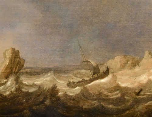 Veduta marina con vascelli