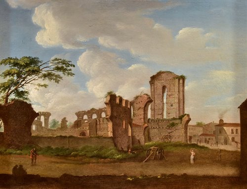 Capriccio con veduta del Foro Romano