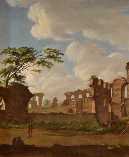 Capriccio con veduta del Foro Romano