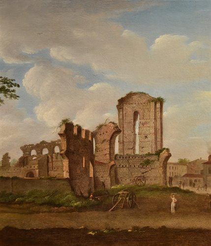 Capriccio con veduta del Foro Romano
