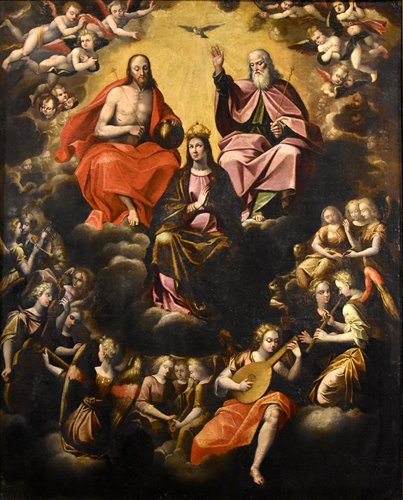 Assunzione della Vergine con la Trinità e angeli musicanti
