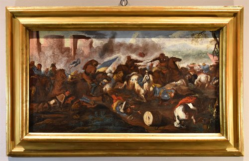 Battaglia tra cavallerie cristiana e turca